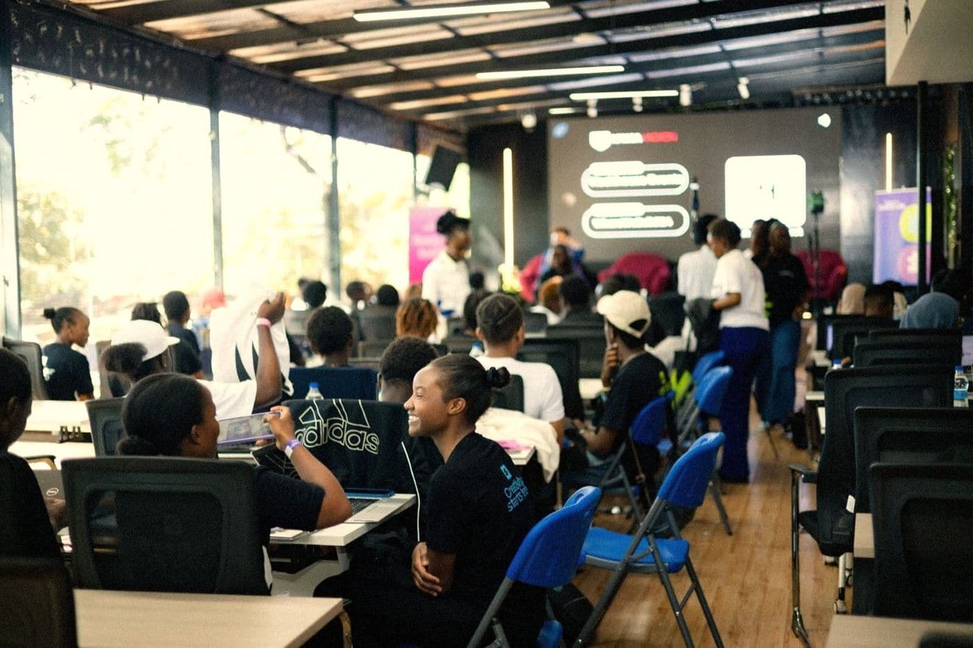The community at a build day at Hackhouse Africa, Nairobi